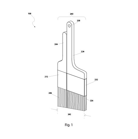 Patent documentation for the 2 in 1 Paint Brush